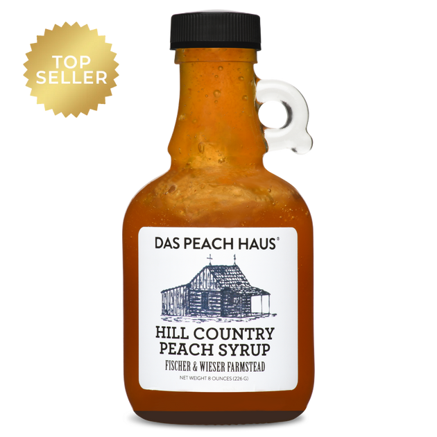5681）作山畯治 リトグラフ？ (Manhattan Peachs) Hill Country Peach Syrup 8oz | Fischer & Wieser
