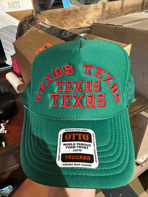 Round Top Texas City Limit Pop. 87 Green Trucker Hat with Embroidery Hilltop Trucker | Green | Texas Hill Country Provisions  main image 4