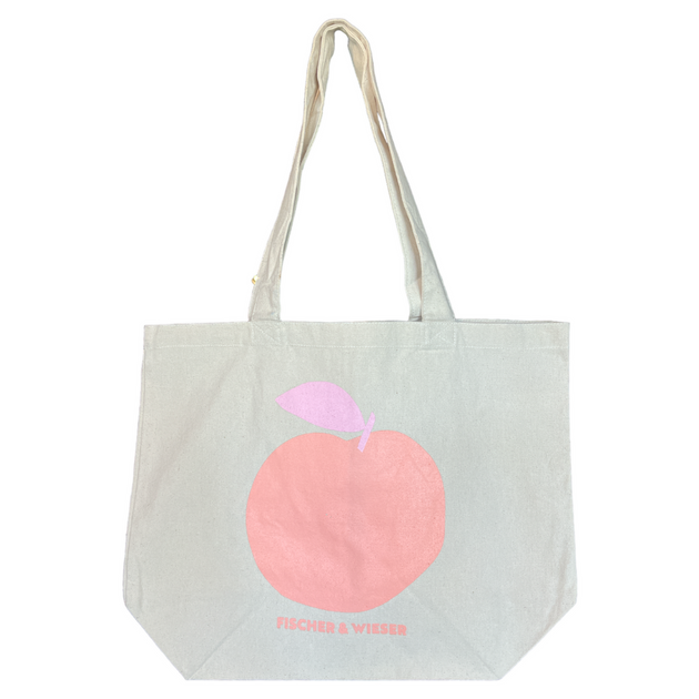 Peach Icon Canvas Tote Bag | Fischer & Wieser