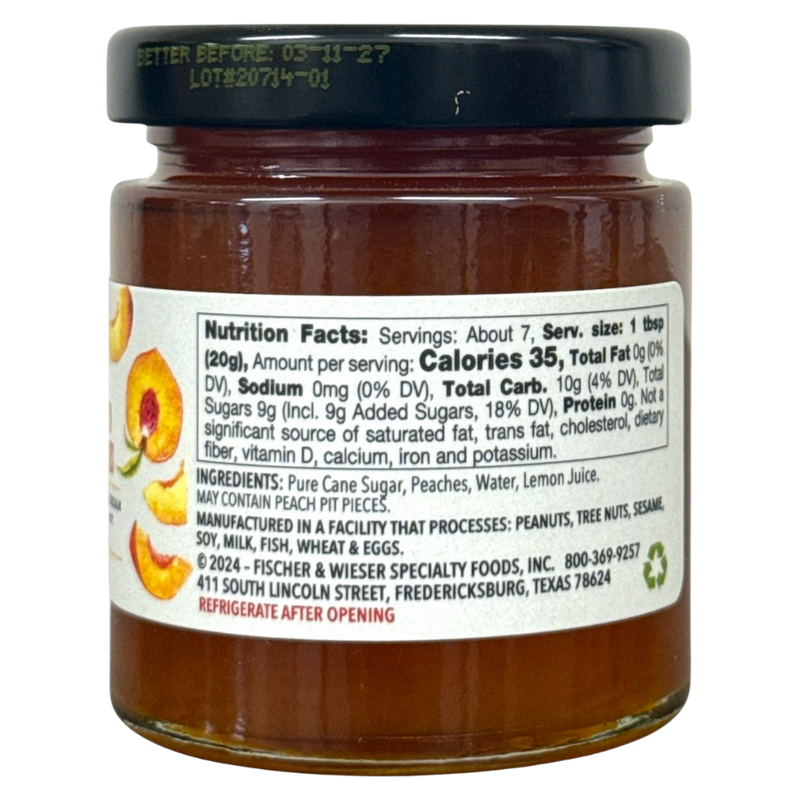  5oz Old-Fashioned Peach Preserves front