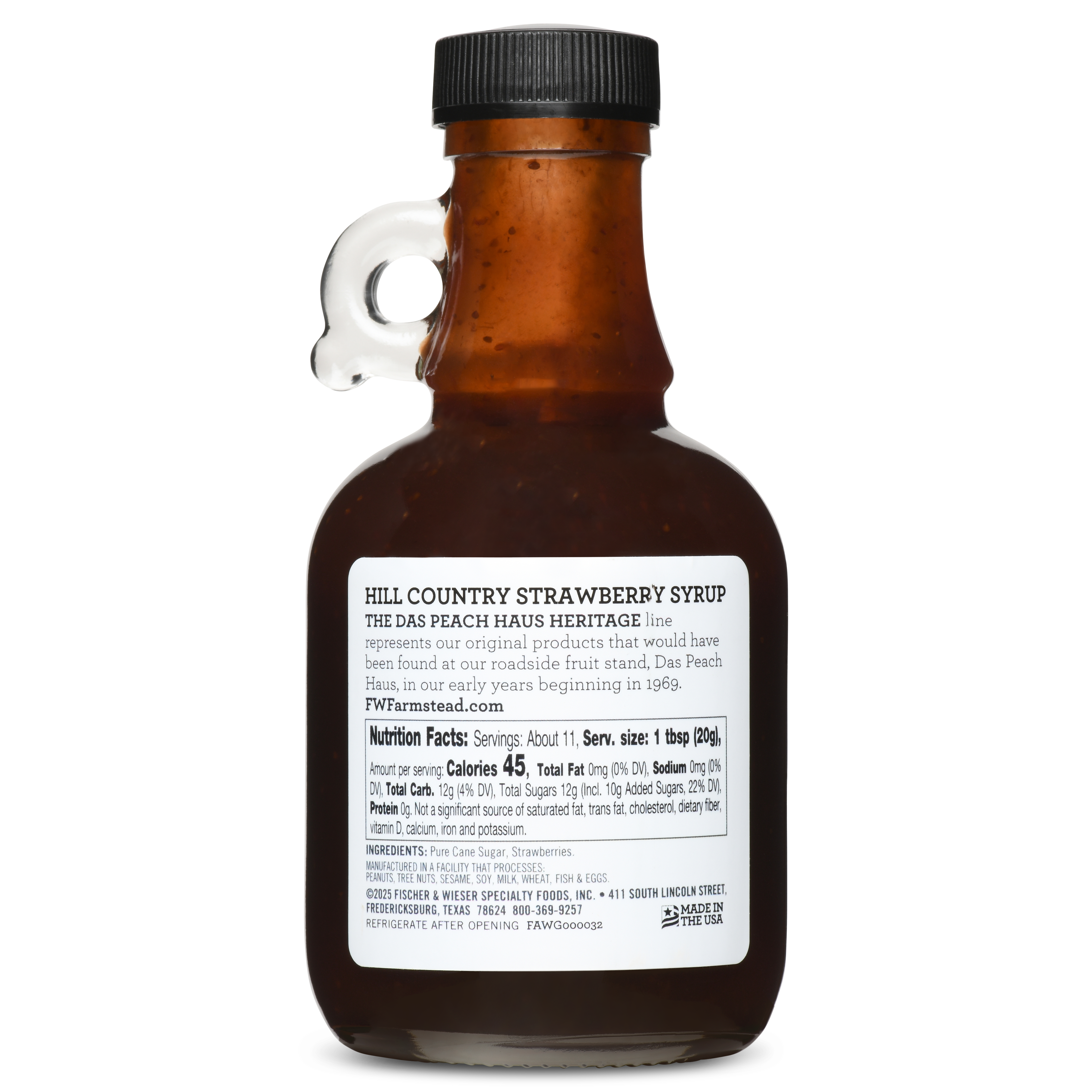 222 Strawberryさん専用 Hill Country Strawberry Syrup 8oz | Fischer & Wieser
