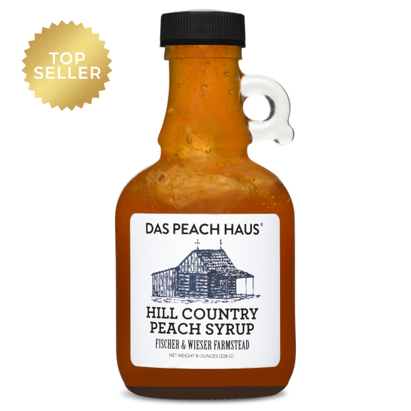 Hill Country Peach Syrup 8oz | Fischer & Wieser