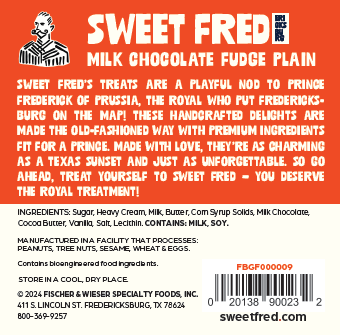 Milk Chocolate Fudge Plain 5oz