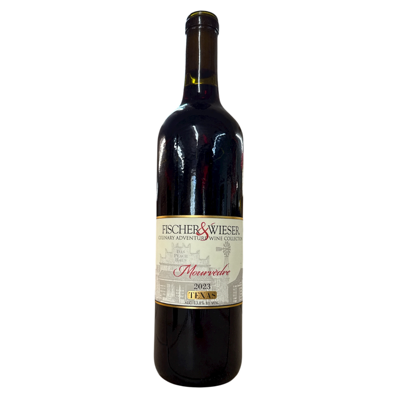 Wine bottle with a label on a white background