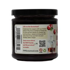 Jar of Fischer & Wieser Bourbon Cranberry Preserves on a white background