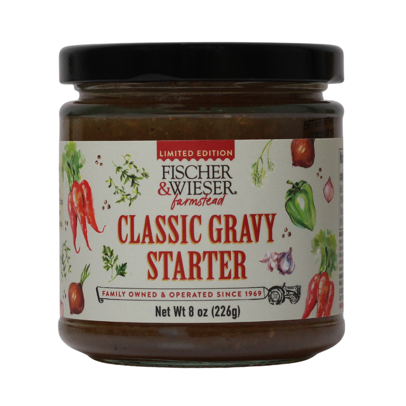 Jar of Fischer & Wieser Classic Gravy Starter on a white background