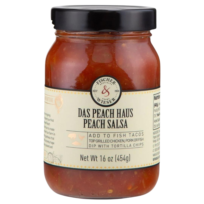 He has also included some newer peach favorites, Das Peach Haus Peach Salsa, Amaretto Peach Pecan Preserves, Jalapeno Peach Preserves and Harvest Peach &amp; Hatch Pepper Sauce, and he rounds it all out our Hill Country Peach Wine.