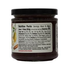Jar of Fischer & Wieser Toasted Cinnamon Pear Preserves on a white background