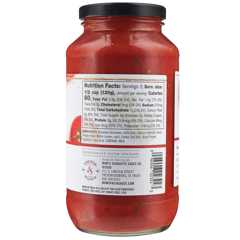 Mom's Special Marinara Sauce 24oz front